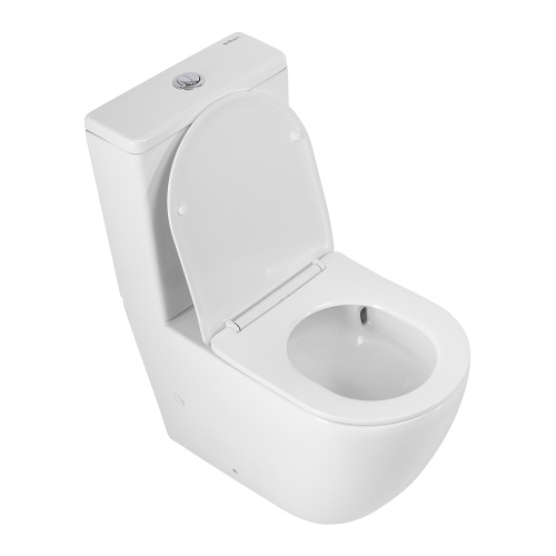 картинка Чаша напольного унитаза со смывом TORNADO с сиденьем BelBagno SFERA-TOR BB2141CP-TOR/SC от магазина Сантехстрой