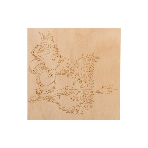 картинка Доски для выжигания «Животные»,  150х150мм,  набор 5 шт.  (белка,  слон,  сова,  ежик,  тигр) пакет REXANT от магазина Сантехстрой