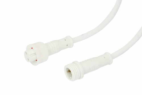 картинка Соединительный кабель (2pin) герметичный (IP67) 2х0.35 мм² белый REXANT от магазина Сантехстрой