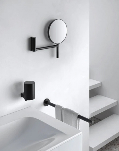 картинка Косметическое зеркало Keuco Plan 17649370002 Черное матовое от магазина Сантехстрой