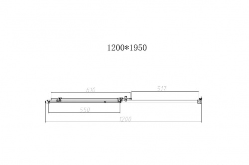 картинка Душевая дверь Slim-N VDS-4SN120CLG, 1200, брашированное золото, стекло прозрачное от магазина Сантехстрой