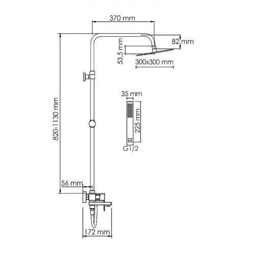картинка Душевая система WasserKRAFT A177.118.103.087.CH Хром от магазина Сантехстрой