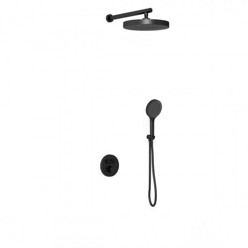 картинка Душевой комплект Inspire VSFW-3I22MT2MB встраиваемый, термостатический, двухрежимный, черный от магазина Сантехстрой