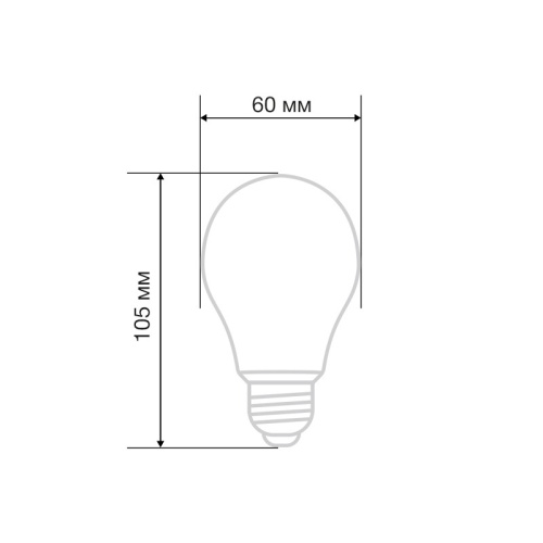 картинка Лампа филаментная Груша A60 9,5Вт 1140Лм 2700K E27 диммируемая,  прозрачная колба REXANT от магазина Сантехстрой