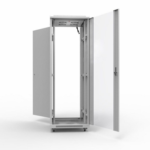 картинка Шкаф напольный 19" серии Standart 22U 600х1000мм,  передняя дверь стекло,  задняя дверь металл,  RAL 7035 (состоит из 3 частей) REXANT от магазина Сантехстрой