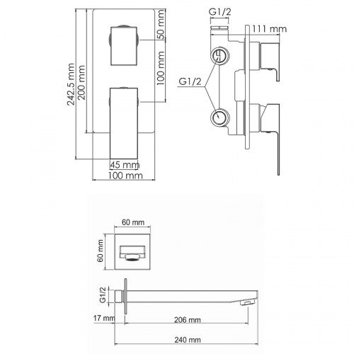 картинка Душевая система WasserKRAFT A172071 Черная матовая от магазина Сантехстрой