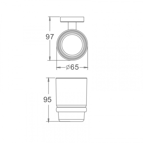 картинка Стакан для ванной комнаты Haiba хром (HB8606) от магазина Сантехстрой