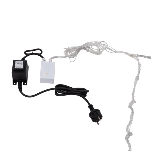 картинка Гирлянда Светодиодный Дождь 2х9м,  эффект водопада,  прозрачный провод,  24В,  диоды БЕЛЫЕ от магазина Сантехстрой