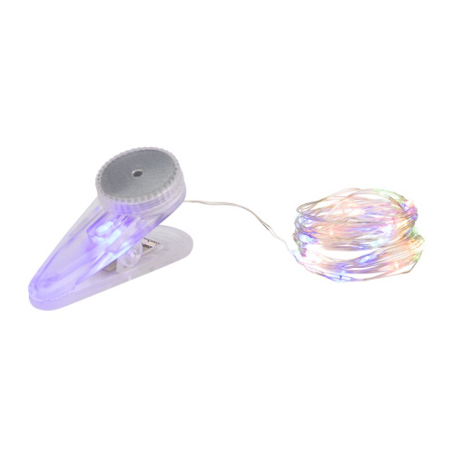 картинка Гирлянда Роса с прищепкой 3 м,  30 LED,  цвет свечения мультиколор,  2хCR2032 в комплекте NEON-NIGHT от магазина Сантехстрой