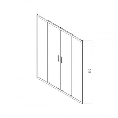 картинка Душевая дверь Alpha VDS-3AL2170CL, 1700, хром, стекло прозрачное от магазина Сантехстрой