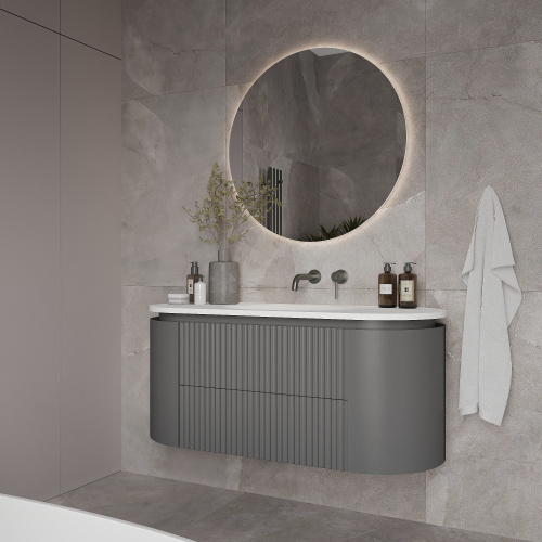 картинка Смеситель для раковины скрытого монтажа Oliveeka OL-88869017-BGM, матовый оружейный металл от магазина Сантехстрой