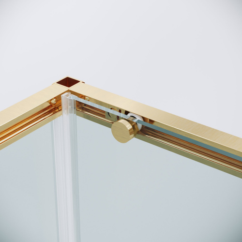 картинка Душевая перегородка 200.K33.01.80.32.00 Galaxy (80*195) золото сатин, стекло прозрачное, 1 место от магазина Сантехстрой