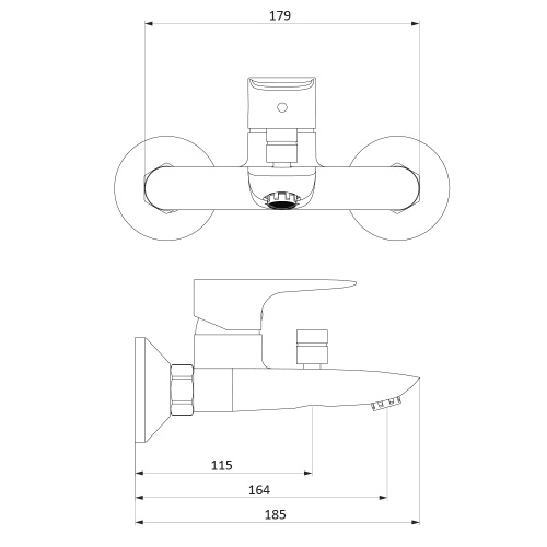 фото смеситель для ванны damixa 781000000 хром