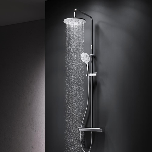 картинка F0770A400 Spirit V2.0 душ.система, набор: смеситель д/душа с термостатом, верхн. душ d 250 мм, ручн. от магазина Сантехстрой