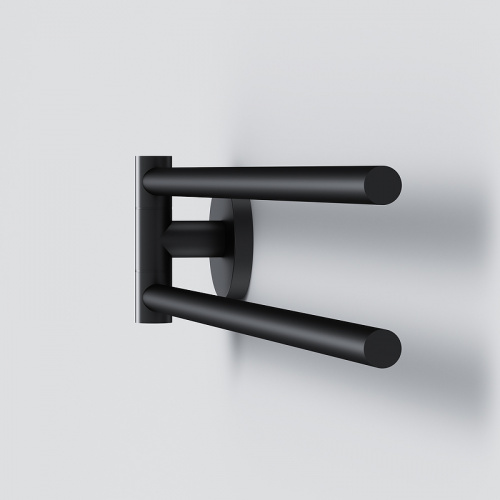 картинка A85A32622 X-Joy, Двойная вешалка-вертушка для полотенец черный от магазина Сантехстрой