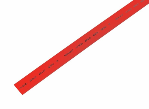 картинка Трубка термоусаживаемая ТУТ нг 12,0/6,0мм,  красная,  упаковка 50 шт.  по 1м REXANT от магазина Сантехстрой