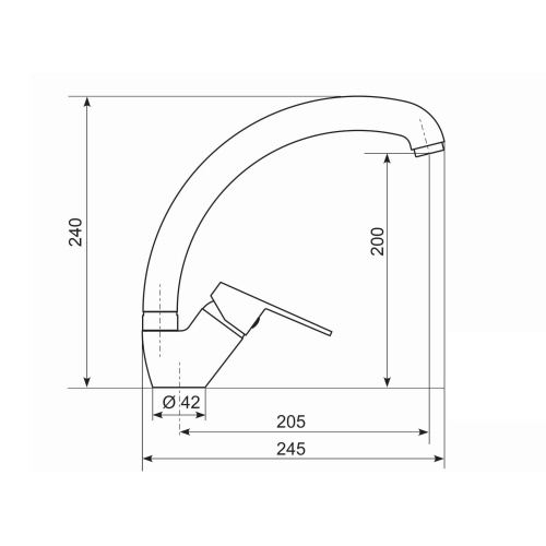 картинка Смеситель для кухни Practik белый камень (PR-02-001) от магазина Сантехстрой