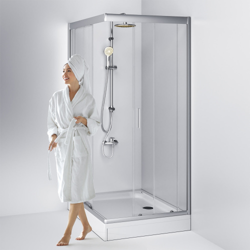 картинка W90G-404-120290-MT Gem Twin Slide 120x90. Душевое ограждение,120x90, профиль мат хром, стекло прозра от магазина Сантехстрой