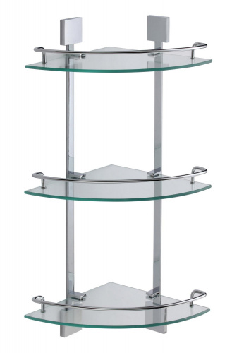 картинка Полка угловая тройная (стеклянная) Savol S-065322A-3 от магазина Сантехстрой