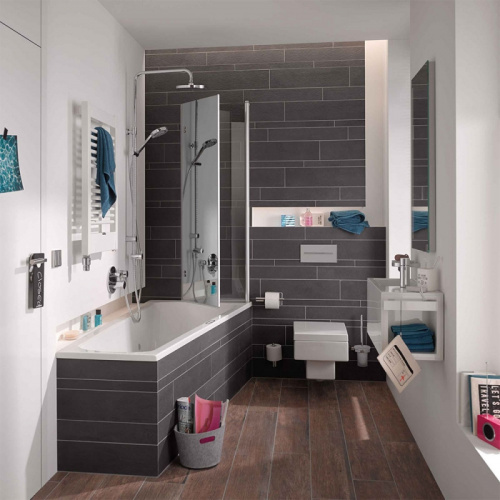 фото смеситель для ванны и душа kludi zenta с термостатом с запорным вентилем-переключателем, внешняя часть, хром (388300545)