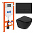 картинка Комплект 4 в 1 Унитаз подвесной BelBagno COLORATO BB062CHR-MB с сиденьем BB062SC-MB + Система инсталляции для унитазов BelBagno BB002-80 с кнопкой смы от магазина Сантехстрой