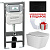 картинка Комплект унитаза с инсталляцией Ceramica Nova Metric CN3007_1001B_1000 с сиденьем Микролифт и Черной матовой клавишей смыва от магазина Сантехстрой