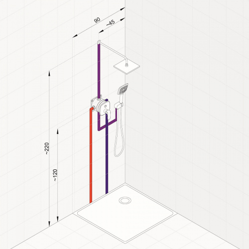 картинка Душевая система Kludi Ameo 7 in 1 хром (416400575) от магазина Сантехстрой