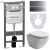 картинка Комплект унитаза с инсталляцией Ceramica Nova Metropol CN4002_1002M_1000 с сиденьем Микролифт и клавишей смыва Хром матовый от магазина Сантехстрой