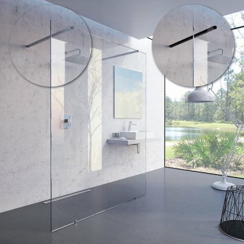 картинка Душевая перегородка Ravak Walk-In Free 160 GW9FS0C00Z1 профиль Хром стекло Transparent от магазина Сантехстрой