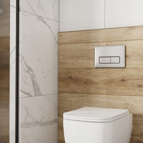 картинка Клавиша смыва IDDIS Unifix универсальная матовый хром 080 (UNI80M0i77) от магазина Сантехстрой