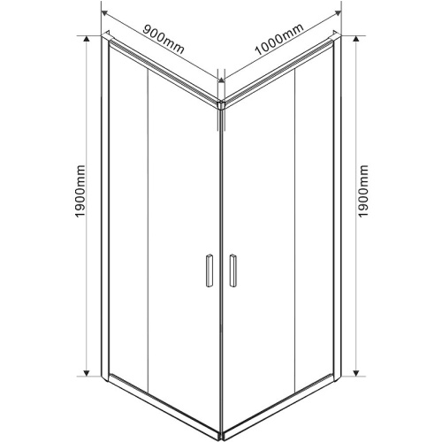 картинка Душевой уголок Vincea vss-1g9010clgm от магазина Сантехстрой