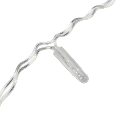 картинка Гирлянда светодиодная Занавес (Дождь),  2х0,8м,  160 LED ТЕПЛЫЙ БЕЛЫЙ,  прозрачный ПВХ,  IP65, эффект мерцания,  230В,  соединяется (нужен шнур питания 303-500-1) от магазина Сантехстрой