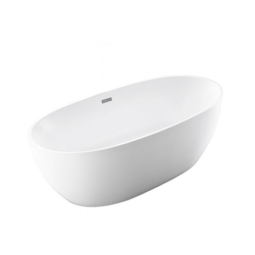 картинка Ванна акриловая Vincea VBT-405-1700, 1700*800*580, цвет белый, слив-перелив в комплекте, хром от магазина Сантехстрой