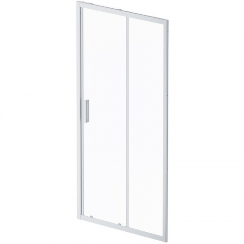 картинка W90G-100-1-195MT Gem Solo Дверь душевая 100х195, стекло прозрачное, профиль матовый хром от магазина Сантехстрой