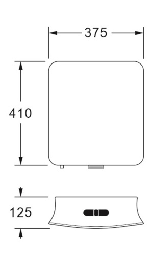 картинка Бачок пластиковый AZARIO 375x125x410 с соединительной трубой, белый (AZ-215) от магазина Сантехстрой