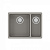 картинка Кухонная мойка Lemark SINARA 550.2-U подстольного монтажа с доп.чашей из кварцгранита цвет: Грей (9910081) от магазина Сантехстрой