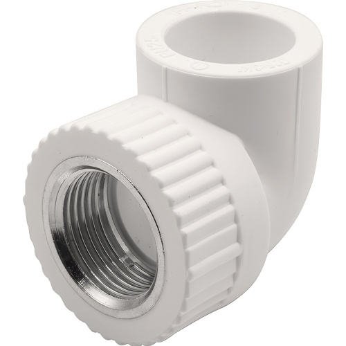 картинка Угольник THERMOLIGHT комбинированный PP-R ВР 25х3/4quot; белый (20/120) от магазина Сантехстрой