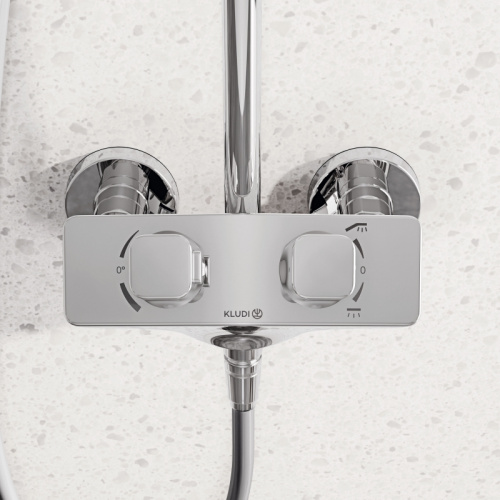 картинка Душевая система KLUDI COCKPIT Explorer с термостатом, хром (8005005-00) от магазина Сантехстрой