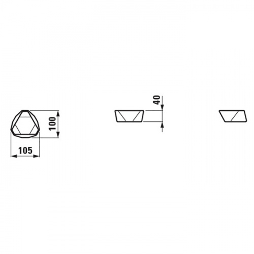 картинка Laufen  Home collection  Керамическая чаша для украшений 105х100х40 мм TRIO TRAY, цвет белый от магазина Сантехстрой