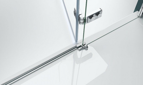картинка Душевая дверь BelBagno Kraft 120 KRAFT-B-12-60/60-C-Cr-L профиль Хром стекло прозрачное от магазина Сантехстрой