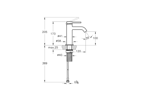 картинка Смеситель для раковины VitrA Minimax Round A4353036EXP однорычажный матовый черный латунь от магазина Сантехстрой