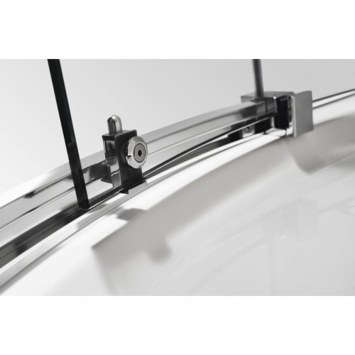 картинка Душевой уголок Cezares Stylus-M R-2 100x100 профиль Хром стекло прозрачное от магазина Сантехстрой