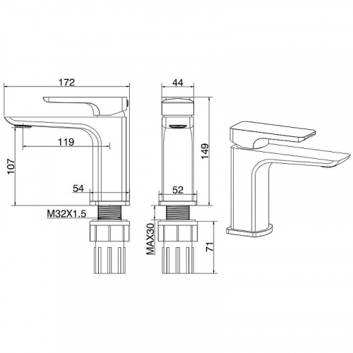 картинка Смеситель для раковины Allen Brau 5.21001-00 Хром от магазина Сантехстрой
