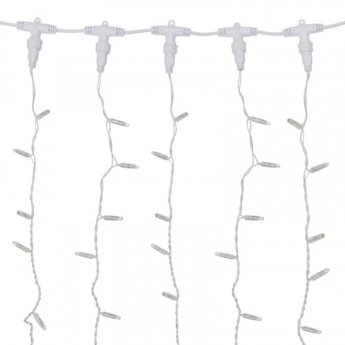 картинка Гирлянда Светодиодный Дождь 2х6м,  постоянное свечение,  прозрачный провод,  230 В,  диоды СИНИЕ от магазина Сантехстрой