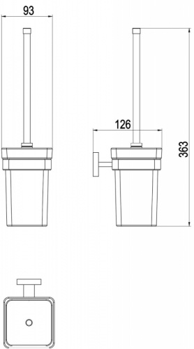 картинка Щетка для туалета Timo Selene (17061/17) золото матовое от магазина Сантехстрой
