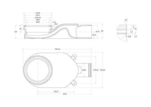 картинка Душевой лоток BelBagno BB-LD-LUCE-80-CR от магазина Сантехстрой