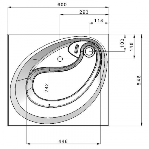 картинка Раковина Grossman Alvaro 55 1605501 на стиральную машину Белая от магазина Сантехстрой