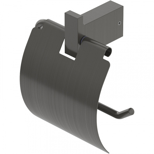 картинка Держатель туалетной бумаги Cezares Slider SLIDER-PH-GM с крышкой Оружейная сталь от магазина Сантехстрой