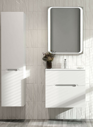 картинка Зеркало Jorno Modul 65 Mоl.02.60/W с подсветкой с сенсорным выключателем от магазина Сантехстрой