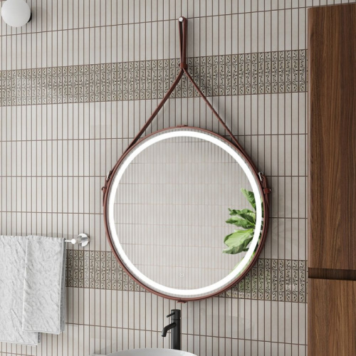 картинка Зеркало 65x65 см Art&Max Milan AM-Mil-650-DS-F-Brown от магазина Сантехстрой
